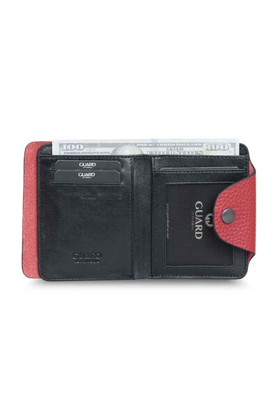 Guard - Guard Flip Sport Red Leather Vertical Men's Wallet (1)