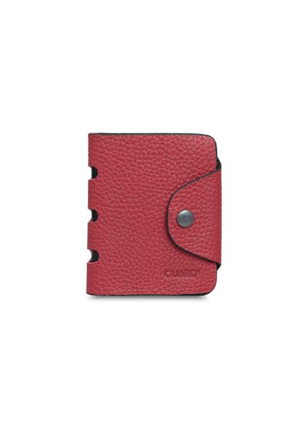 Guard Flip Sport Red Leather Vertical Men's Wallet - Thumbnail