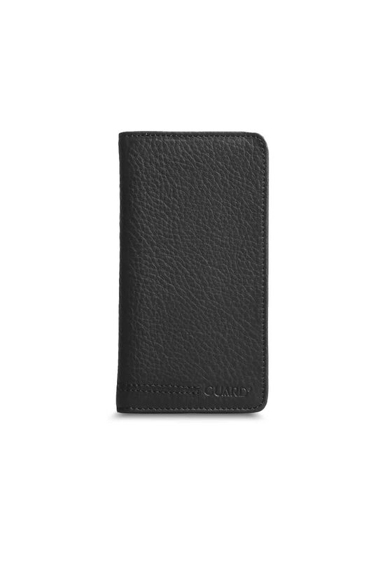 Guard Black Burgundy Leather Portfolio Wallet with Phone Entry