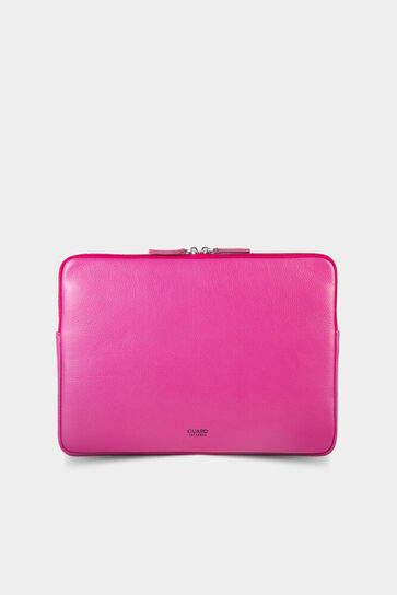 Guard Pink Leather Clutch Bag - Thumbnail