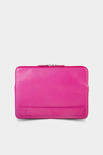 Guard Pink Leather Clutch Bag - Thumbnail