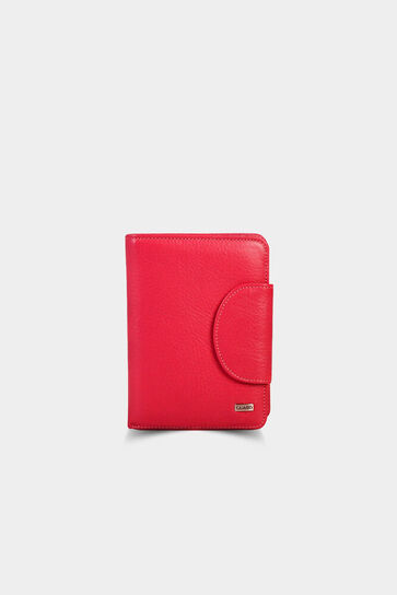 Guard Red Multi Compartment Leather Women's Wallet - Thumbnail