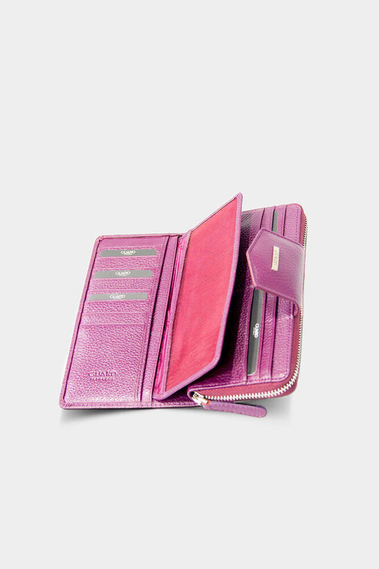 Guard Lilac Zippered and Leather Hand Portfolio
