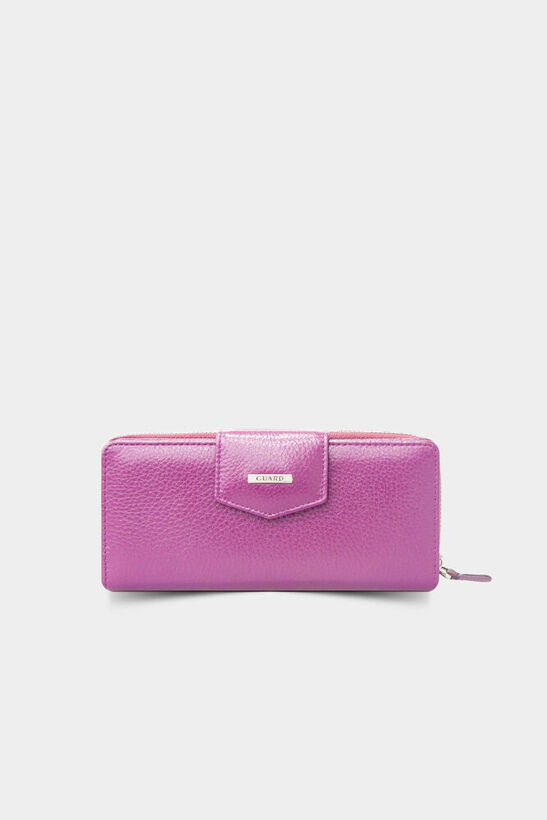 Guard Lilac Zippered and Leather Hand Portfolio