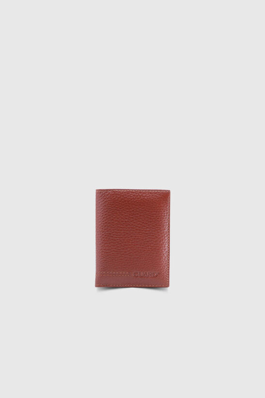 Guard Genuine Leather Transparent Tan Credit Card Holder