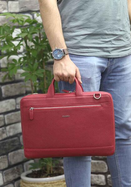 Guard Red Leather Special Edition Laptop and Briefcase - Thumbnail