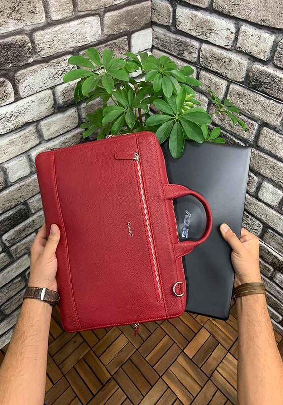 Guard Red Leather Special Edition Laptop and Briefcase