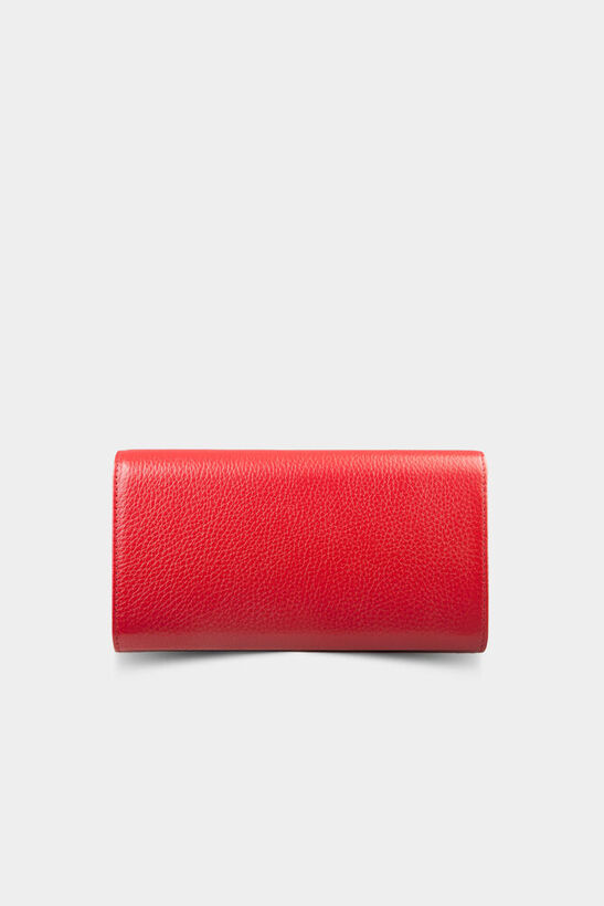 Guard Red Zippered Leather Women's Wallet