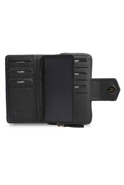 Guard - Guard Small Size Black Leather Women's Wallet (1)