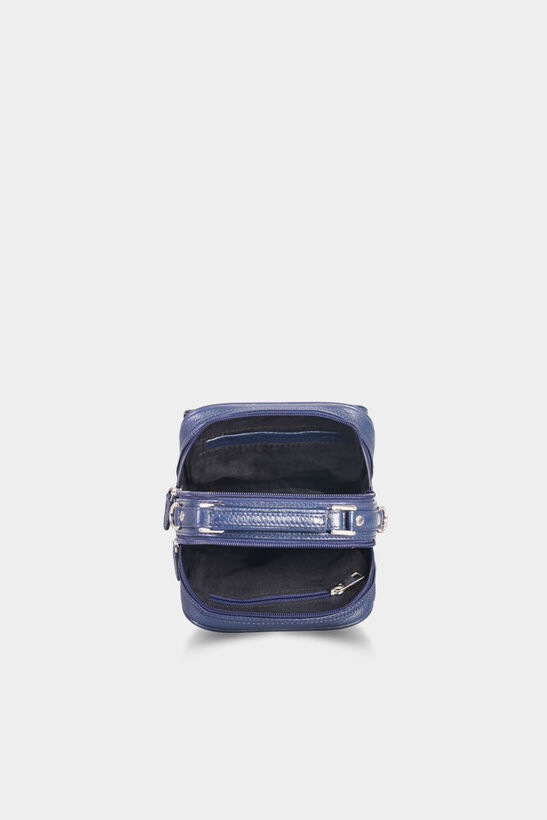 Guard Small Size Navy Blue Leather Clutch Bag