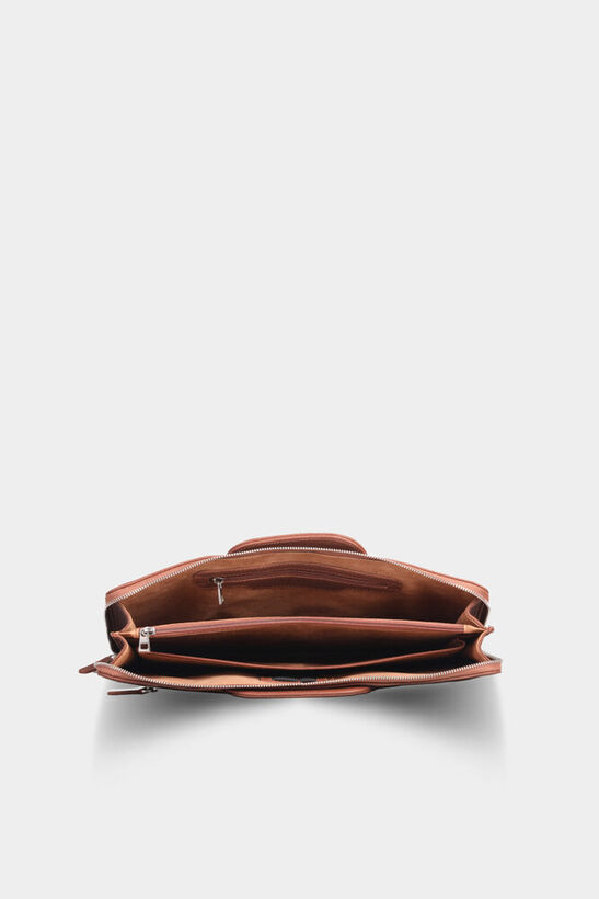 Guard Tan Leather Briefcase and Laptop Bag