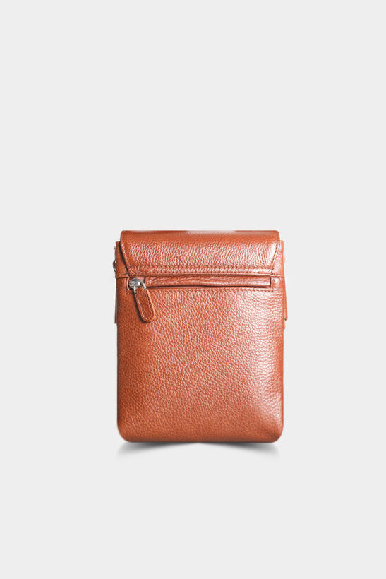 Guard Tan Leather Multi Compartment Shoulder Bag