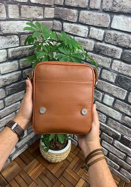 Guard Tan Leather Shoulder Bag - Thumbnail