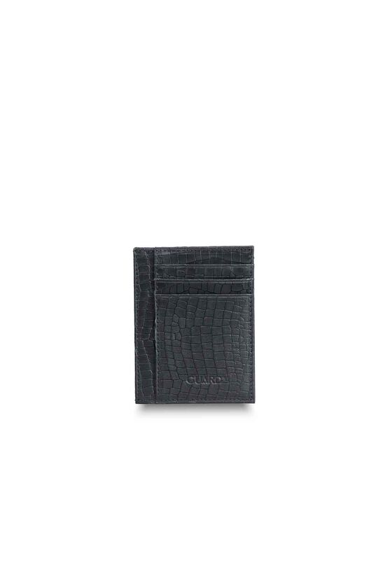 Guard Texas Print Black Leather Card Holder