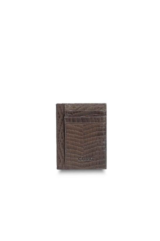 Guard Texas Print Brown Leather Card Holder