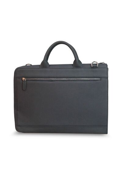 Guard Slim Black Leather Briefcase - Thumbnail