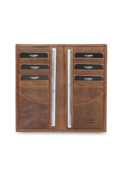 Guard - Guard Fine Antique Tan Leather Portfolio Wallet (1)