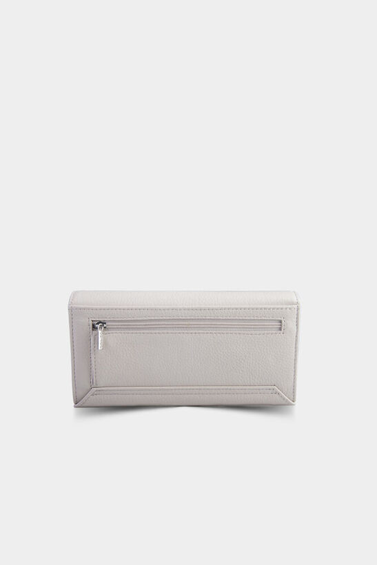 Guard White Leather Zippered Women's Wallet
