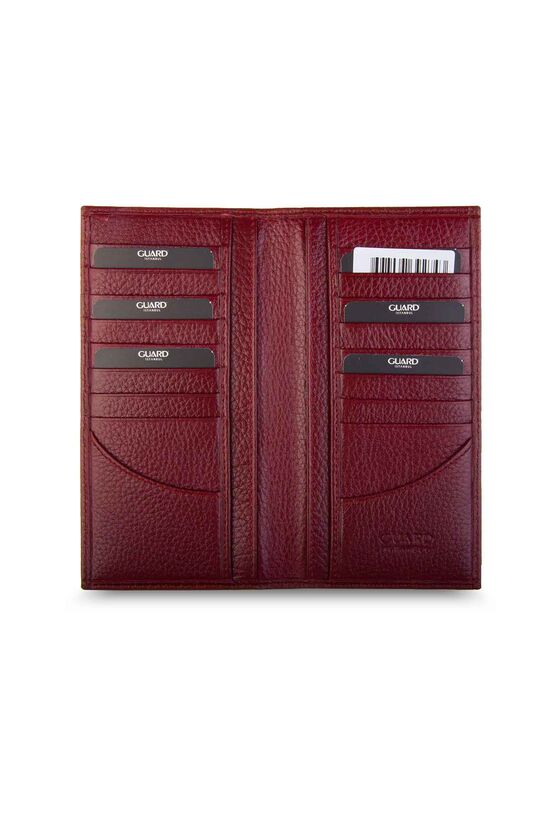 Guard Burgundy Portfolio Wallet Without Zipper